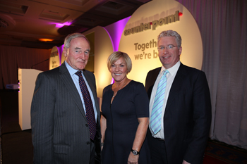 Attending the conference were (from left): Counterpoint Director Brian Farrell with Marketing Director Debbie Vard and Managing Director Finbarr O’Doherty. 